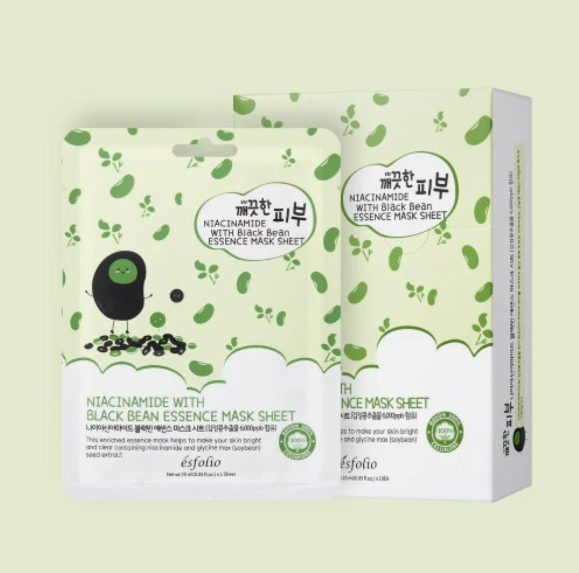 Esfolio Niacinamide with Black Bean Face Mask