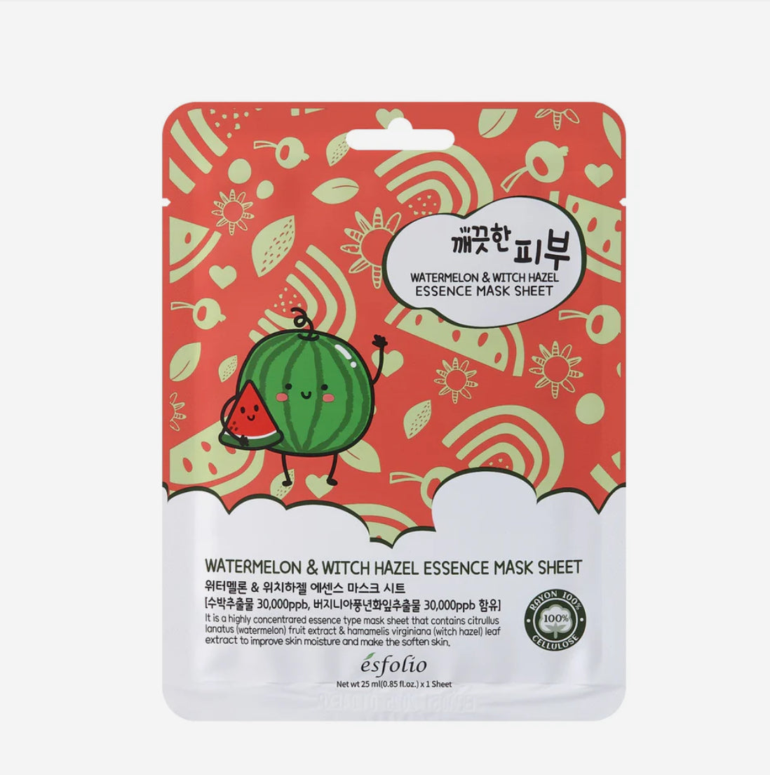 Esfolio Watermelon & Witch Hazel Essence Face Mask Sheet