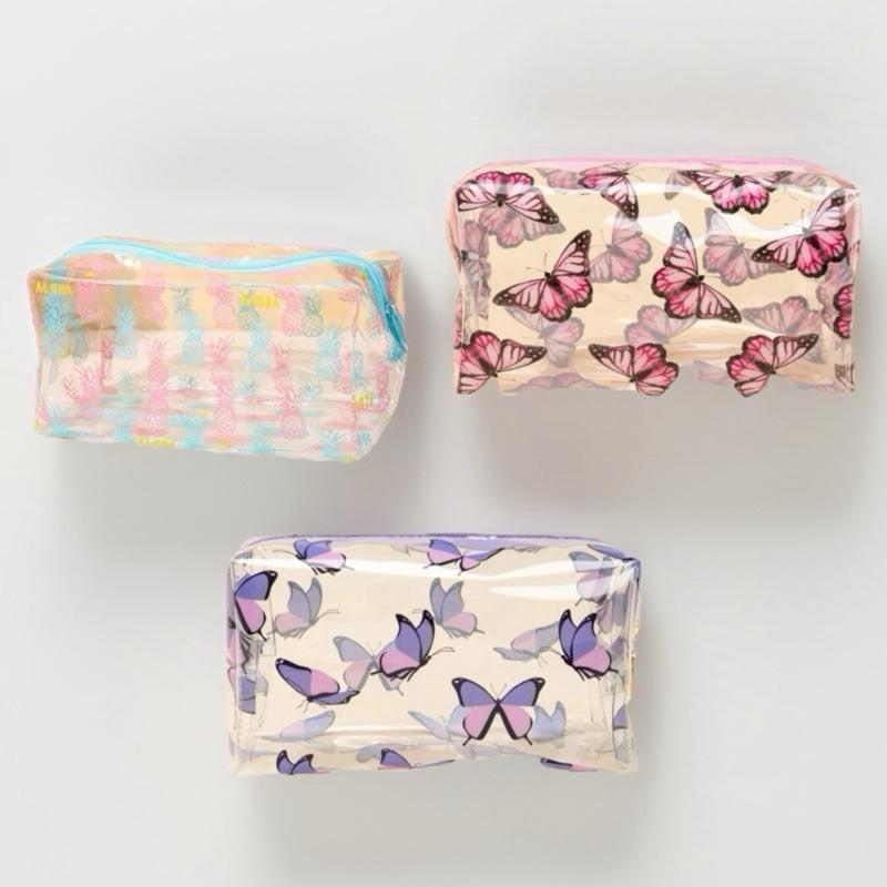 Printed Transparent Makeup Bag {1pc}
