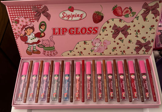 Siyiping Strawberry Shortcake Lipgloss & Lip Liner Set {2pc}