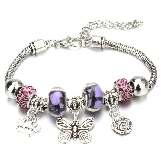 Inspired Pandora Style Charm Bracelet