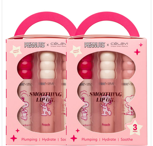 Celavi X Peanuts Smoothing Lip Oil {3pc} LIMITED EDITION