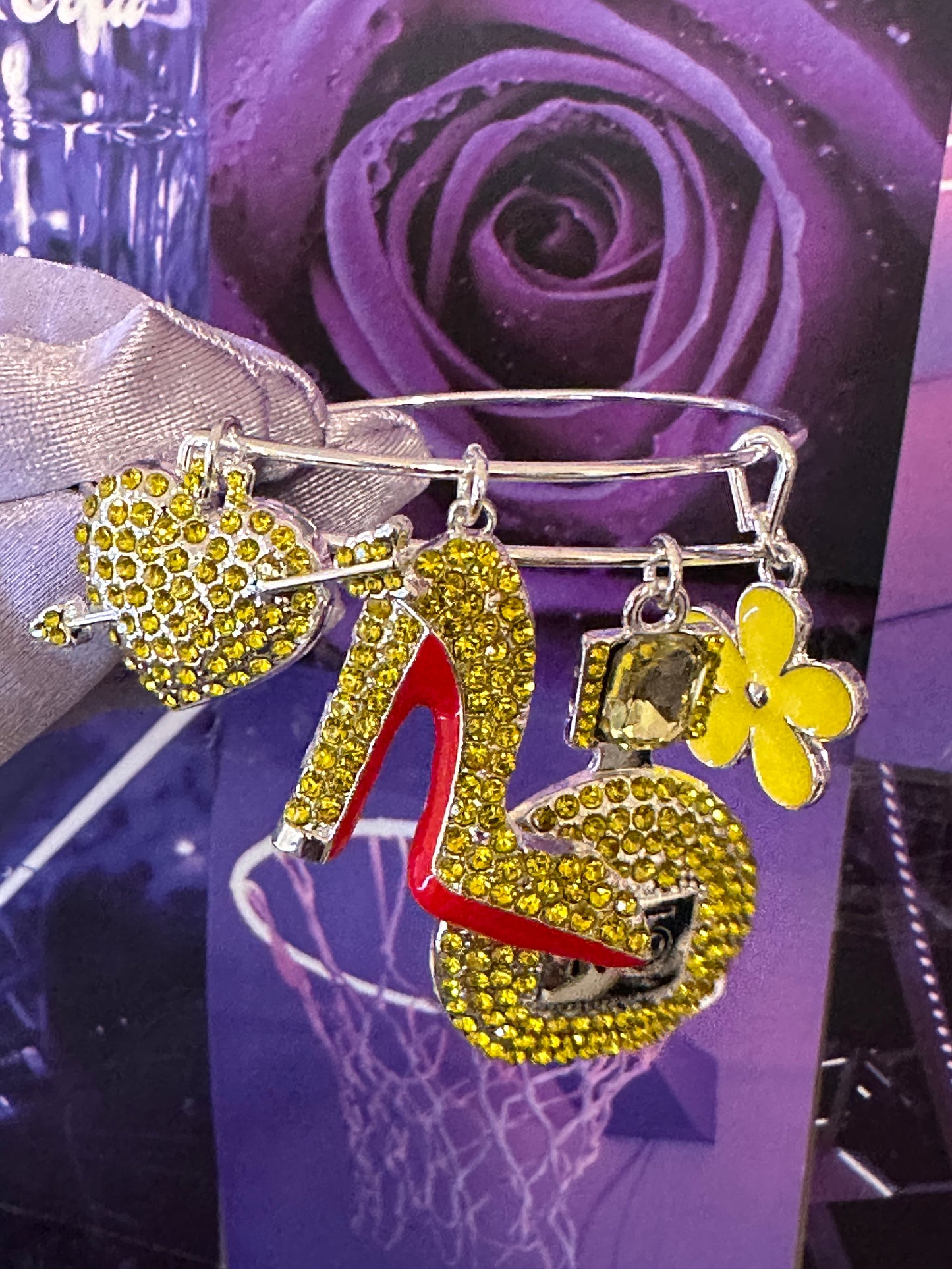 Yellow of Armor Charm Bangle Bracelet