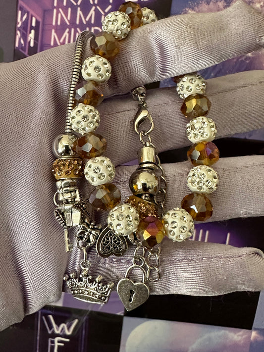 Inspired Pandora Style and Bead Bracelet