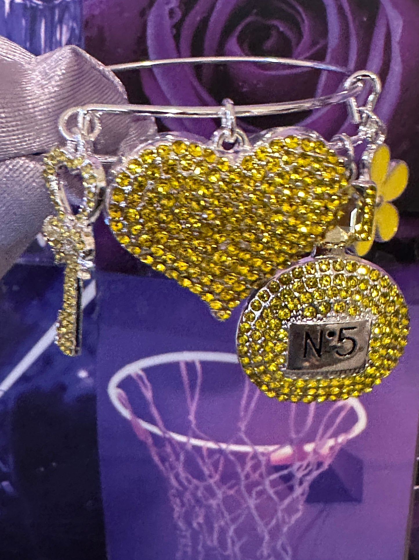 Yellow of Armor Charm Bangle Bracelet